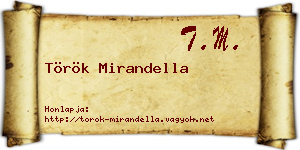 Török Mirandella névjegykártya